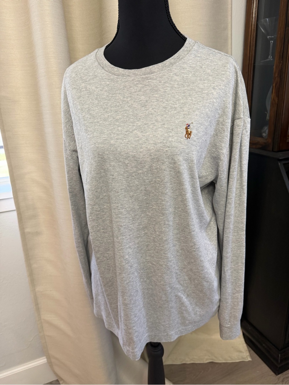 Polo by Ralph Lauren Light Gray Long-Sleeve Crewneck Shirt